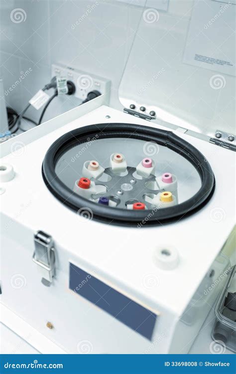 Centrifuge With Pathology Blood Tubes For Spinning Stock Photo Image