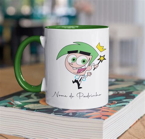 Caneca Padrinhos M Gicos Cosmo Al A E Interior Verde Elo