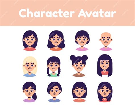 premium vector  set  characters   character avatar