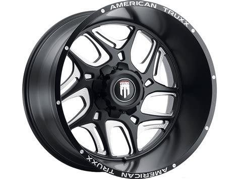 American Truxx Milled Matte Black At Sweep Wheels Realtruck