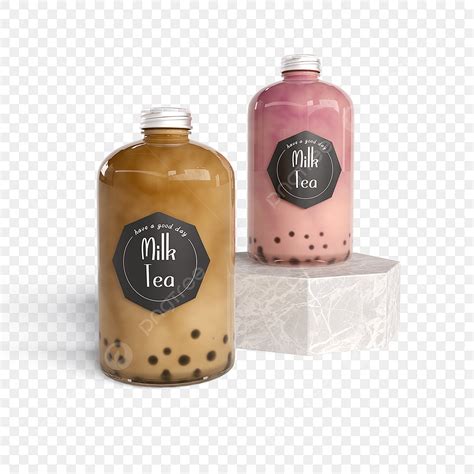 Milk Tea D Images Hd D Pink Milk Tea Bottle Packaging Milk Tea