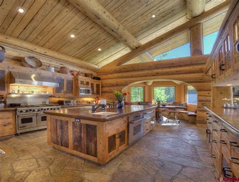 Enormous Rustic Kitchen Id Buy The House Just For The Kitchen Plus I Like The Dining Area