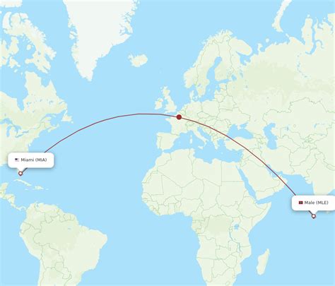 All Flight Routes From Miami To Male MIA To MLE Flight Routes