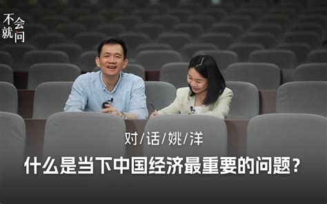 对话姚洋：什么是当下中国经济最重要的问题？ ｜《不会就问》 是陈同学y 默认收藏夹 哔哩哔哩视频