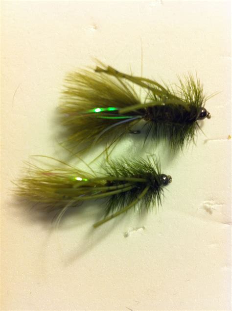 Black Beadhead Dark Olive Woolly Bugger Fly Fishing For Bass Pike