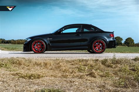 Custom Black Matte Bmw Series Grabs Attention With Red Custom Wheels