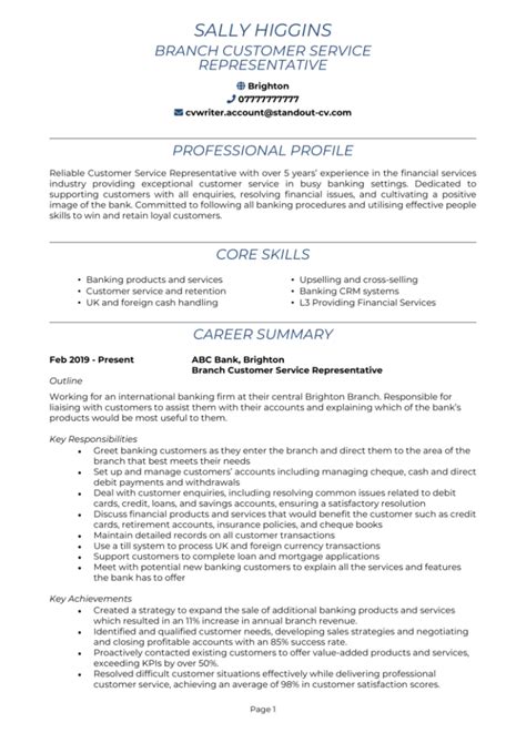 Winning Customer Service Cv Examples Guide And Template