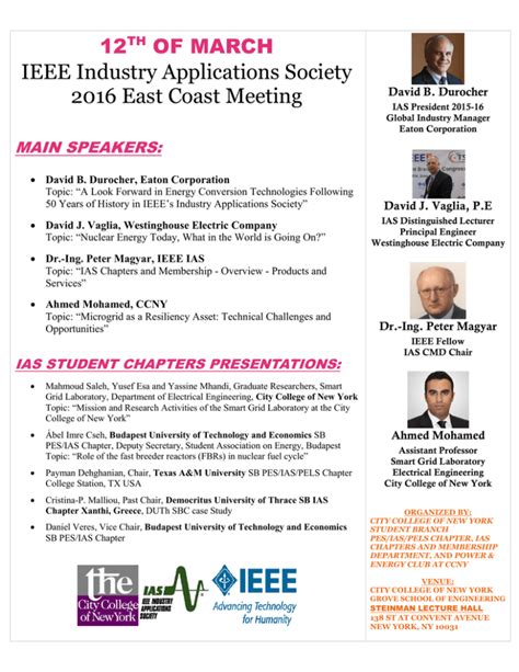 Flyer Ieee Industry Applications Society