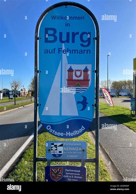 Burg/Fehmran/Germany/05 November 2022/Eelcome to Burg of Fehmarn ...