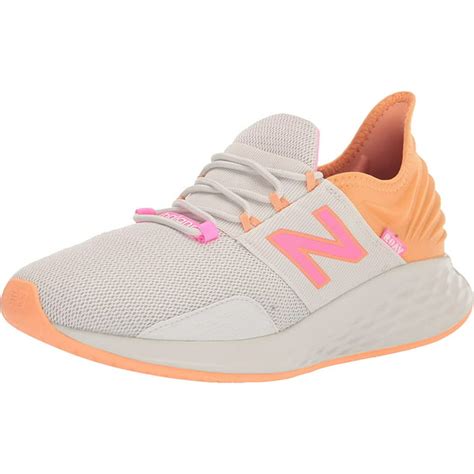 New Balance Womens Fresh Foam Roav V1 Sneaker65 Widenimbus Cloudpeach Glazevibrant Pink