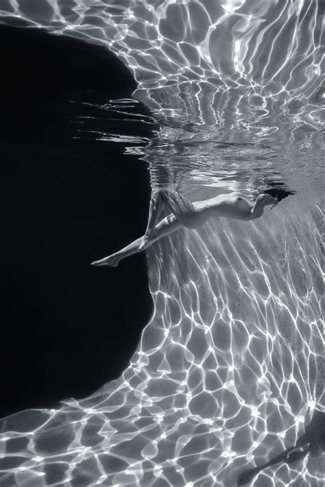 Alex Sher Marble Cave Gray Underwater B W Nude Photograph