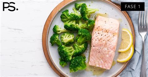 Gestoomde Zalm Met Broccoli En Gebakken Knoflook Koolhydraatarme