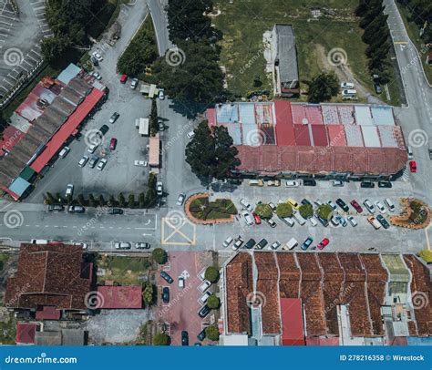 Aerial View of an Old Town in Kuala Kubu Baharu, Malaysia. Stock Photo - Image of blue ...