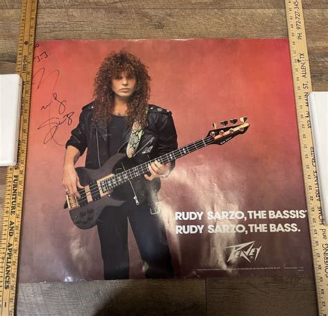 Original Vintage Rudy Sarzo Signed Whitesnake Peavey Bass