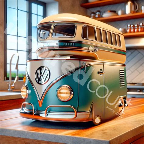 Retro Charm Meets Modern Convenience Volkswagen Bus Shaped Kitchen