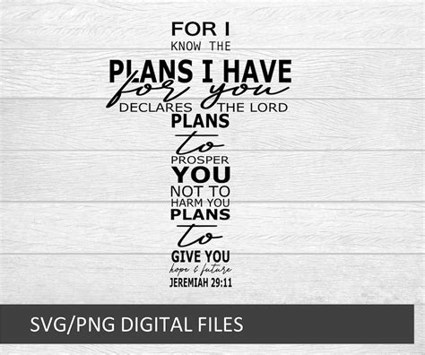 Jeremiah 29 11 Svg Fo I Know The Plans I Have For You Svg Give You