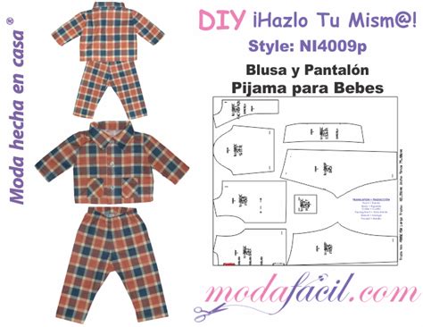 Moldes De Pijama Para Bebe De Blusa Y Pantal N Modafacil Pijama