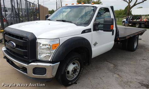 2013 Ford F550 Super Duty Flatbed Truck In Tulsa Ok Item Di7709 Sold Purple Wave