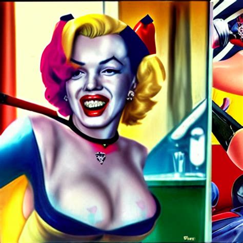 Krea Ai Marilyn Monroe As Harley Quinn Hyper Realistic K