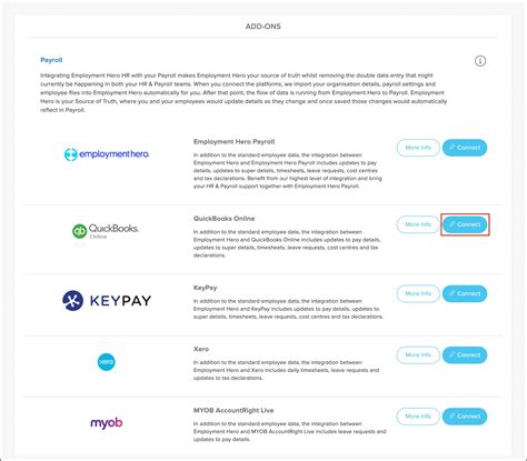 Integrating With Quickbooks Online Hr Web Platform Employment Hero