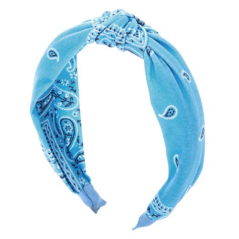 Bandana Knotted Headband Light Blue Claires Us