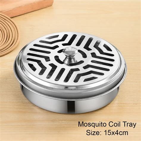 Mosquito Coil Holder With Fireproof Mosquito Coils Plate Sandalwood