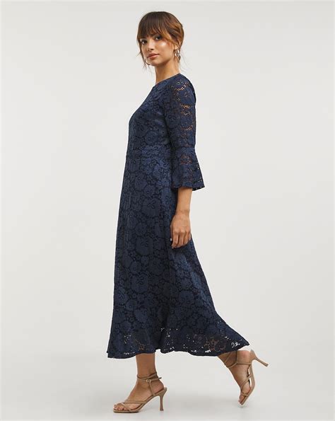 Joanna Hope Navy Lace Midi Dress Oxendales