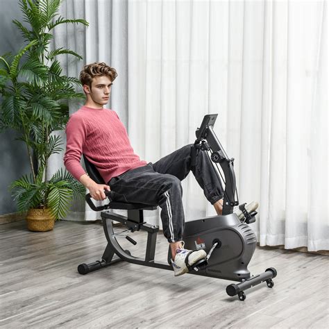 Recumbent Exercise Bike Recovery Exerciser, 8-Level Magnetic Resistance