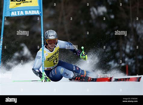 Italy S Hannes Zingerle Speeds Down The Course During The First Run Of