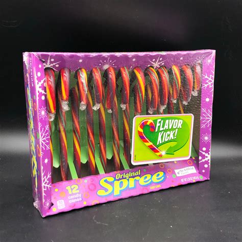 Original Spree Candy Canes 12 Pack 149g Usa Christmas Special Shor