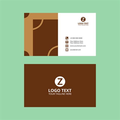 Brown Business Card Template with Shapes 697762 Vector Art at Vecteezy