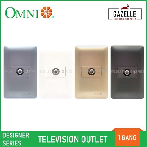 Omni Designer Series LAN CAT6 Cable Telephone Outlets Ivory Brass