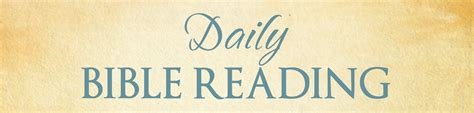 Daily Bible Reading Faith Baptist Church Mint Hill Nc