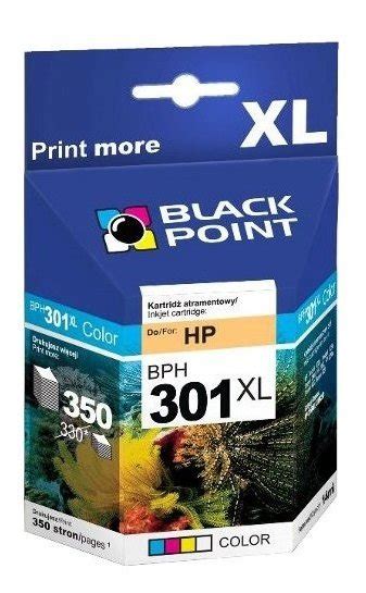 Tusz BLACK POINT Do HP 301 XL CH564EE Kolorowy 14 Ml BPH301XLC Niskie