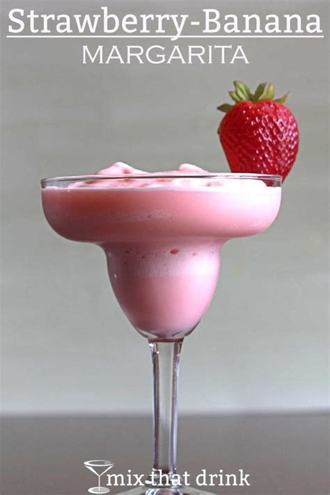 The Strawberry Banana Margarita Is Just What It Sounds Like A Traditional Blended Marga