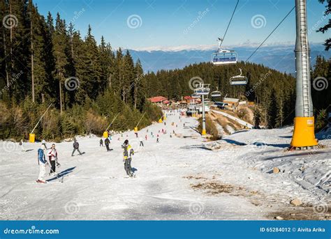 Winter Scene In Bansko Ski Resort Editorial Photography Image Of