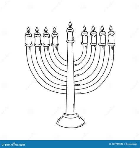Hanukkah Menorah, or Hanukkiah. Symbol of the Jewish Holiday Hanukkah