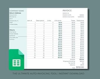 Instant Invoice Smart Invoice Template Etsy