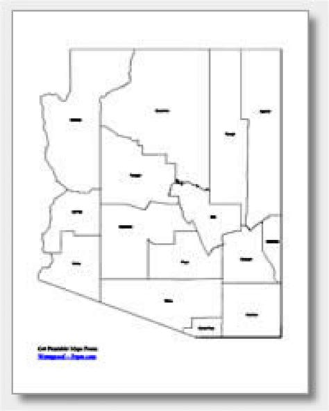 Printable Arizona Maps | State Outline, County, Cities In Arizona State ...