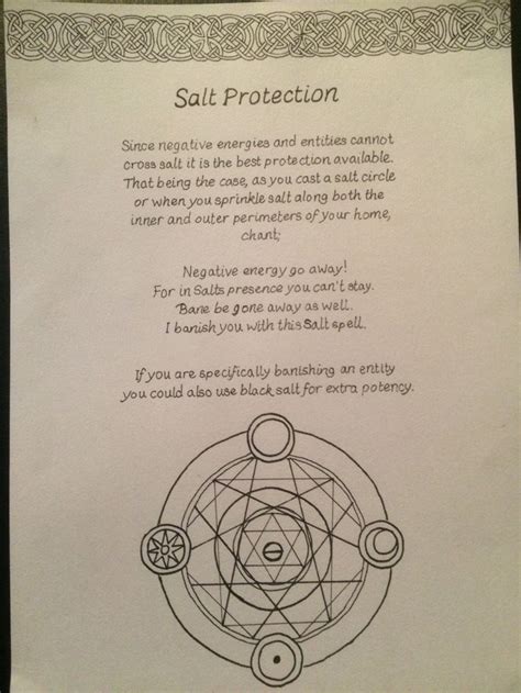 Salt Protection Spell With A Magic Circle The Magic Circle Is A More