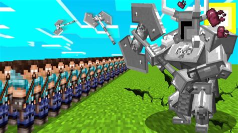 Guerreros Vs Armadura Viviente En Minecraft Youtube