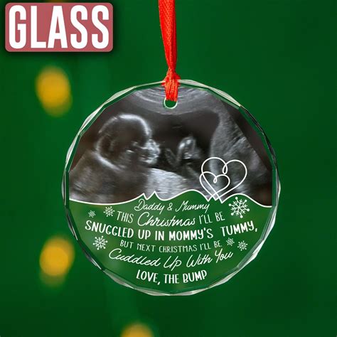 Custom Ultrasound Christmas Ornament 2023 Ill Be Snuggled Up In Mommy
