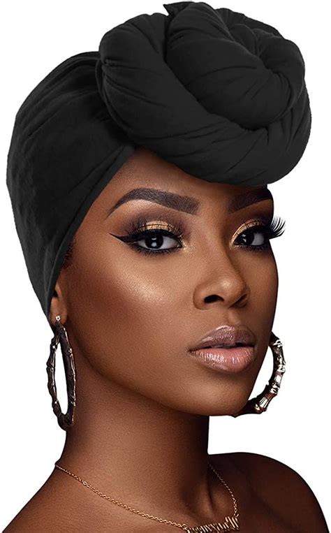 Acrabros Stretch Jersey Turban Head Wrap Urban Hair Wrap Scarf Ultra