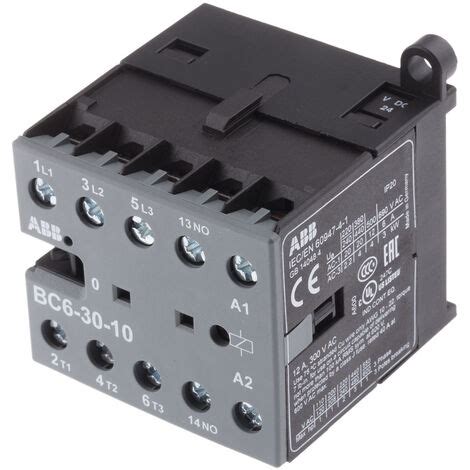 Contacteur ABB série B6 3 pôles 3NO 20 A 24 V c c 4 kW Prix