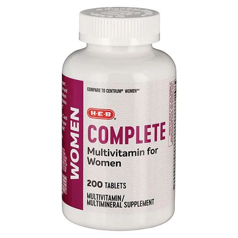 H E B Complete Multivitamin For Women Tablets Shop Multivitamins At H E B