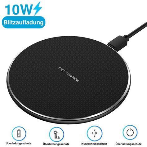 Wireless Charger Qi Schnell Ladeger T Induktive Ladestation Kabellos