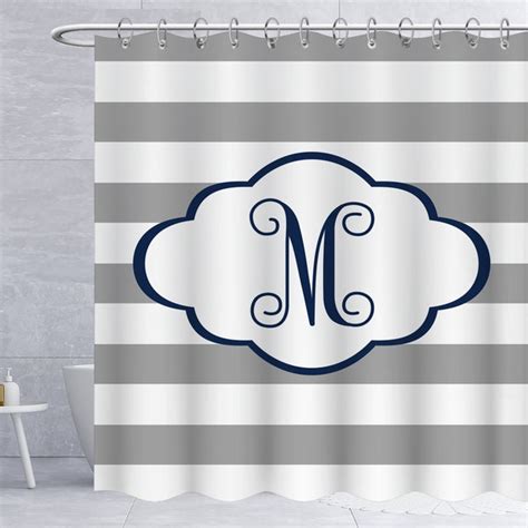 Monogrammed Shower Curtain Etsy