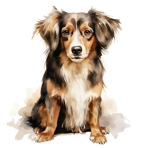 Premium AI Image | Captivating Dog Painting on a Blank White Canvas