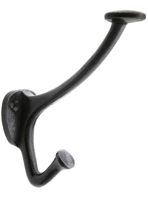 Cast Iron Derby Coat And Hat Hook With Lacquer Finish Victorian Coat