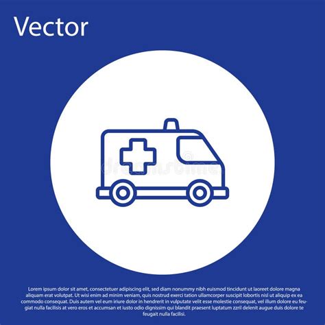 Ambul Ncia De Linha Azul E Cone Do Carro De Emerg Ncia Isolados Em